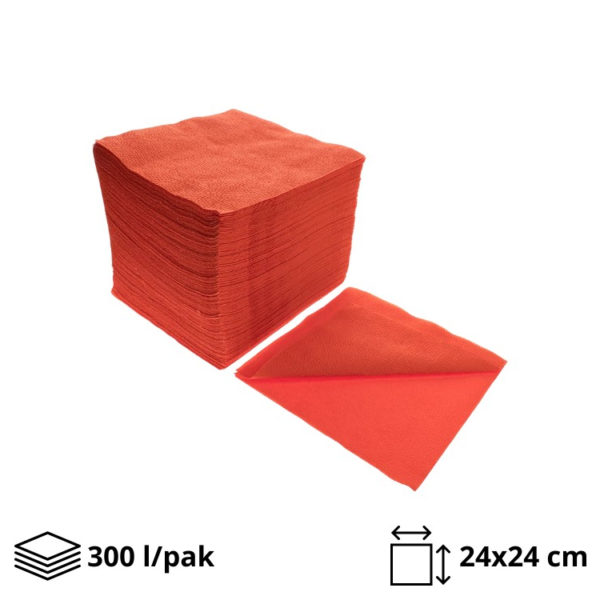 Papirne salvete 1sl 33x33cm 300L/pack TaMbien crvene