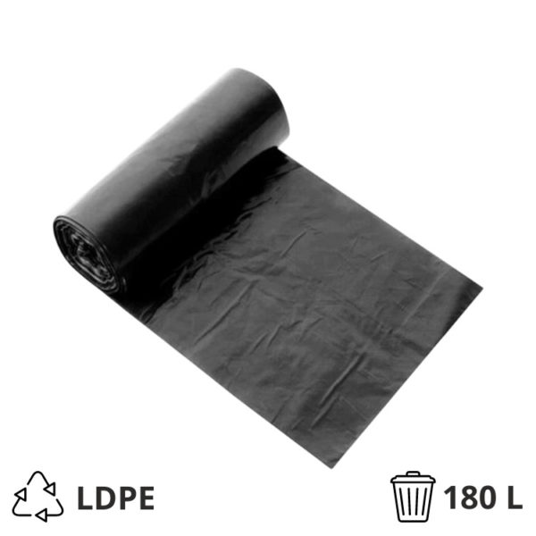 Kesa za smeće 180L 60mkm crna (10kom/rolni) [10 kom/pak]