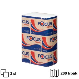 Papirni ubrusi Focus Z fold 2 sloj (200 listova/pak) beli  (5041537/5069956) [12 kom/pak]