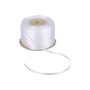 Satenska vrpca 3mm x 100 m bela