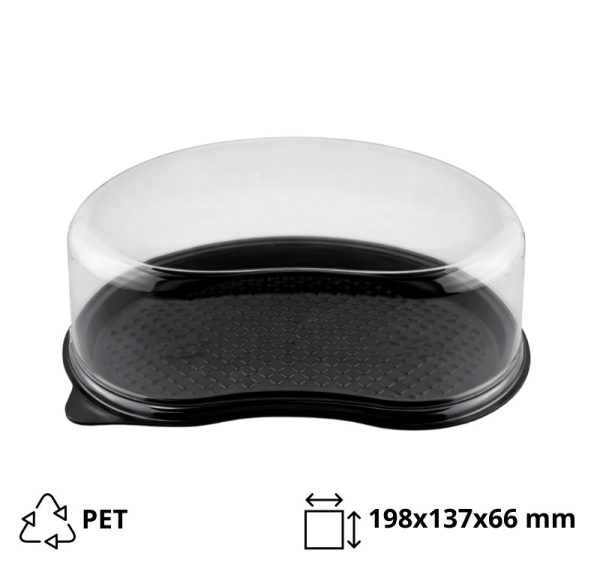 Posuda za desert 198x137x66mm, providna, 500 kom