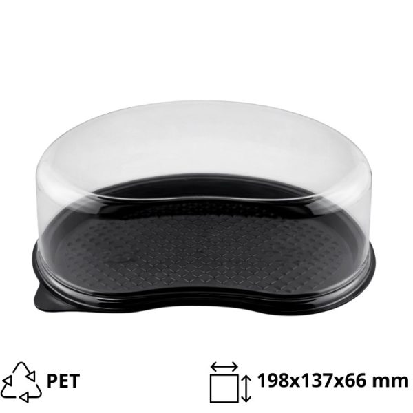 Posuda za desert 198x137x66mm, providna, 500 kom