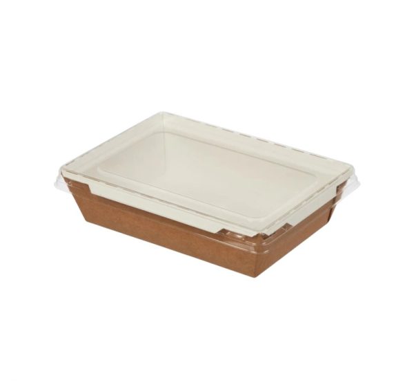 Kartonska kutija sa providnim poklopcem Crystal Box 400 ml 145x95x45 mm kraft (450 kom/pak) [450 kom/pak]
