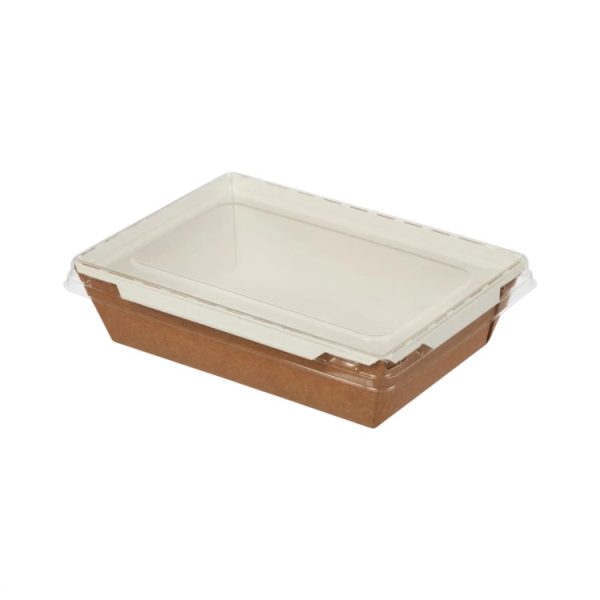 Kartonska kutija sa providnim poklopcem Crystal Box 400 ml 145x95x45 mm kraft (450 kom/pak) [450 kom/pak]