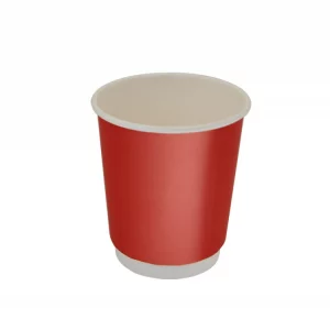 Papirna čaša 2-sl 250 ml d=80 mm Crveni lak, za tople napitke (600 kom/pak)