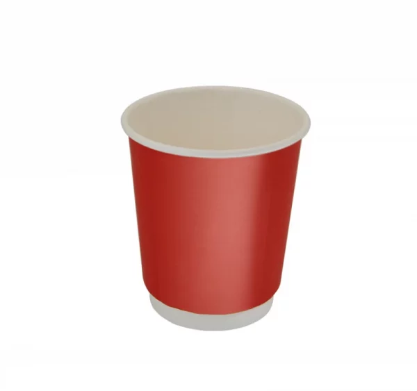 Papirna čaša 2-sl 250 ml d=80 mm Crveni lak, za tople napitke (24 kom/pak)