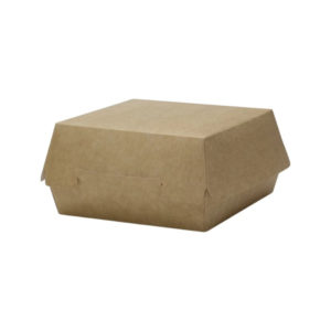 Kartonska kutija za hamburger 120x120x105 mm kraft SaaMi [80 kom/pak]