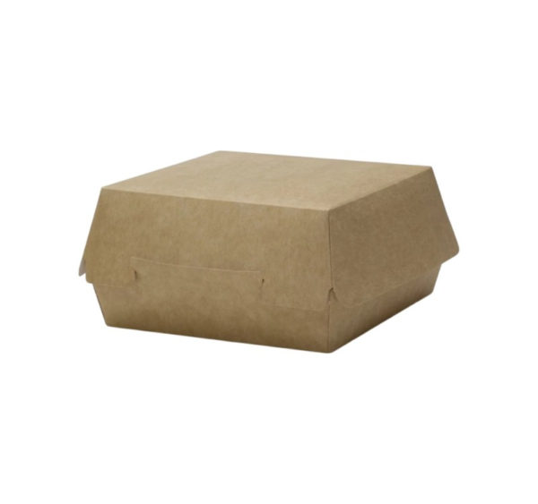 Kartonska kutija za hamburger 120x120x105 mm kraft SaaMi [80 kom/pak]