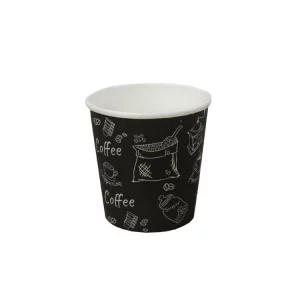 Papirna čaša 1-sl 100 ml d=62 mm crna (1200 kom/pak)