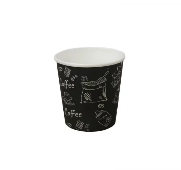 Papirna čaša 1-sl 100 ml d=62 mm crna (100 kom/pak)