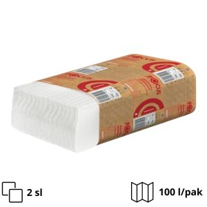 Papirni ubrusi 2-sl Z presavijeni 100 L/pak Focus Economic Premium white (5076395) beli [35 kom/pak]