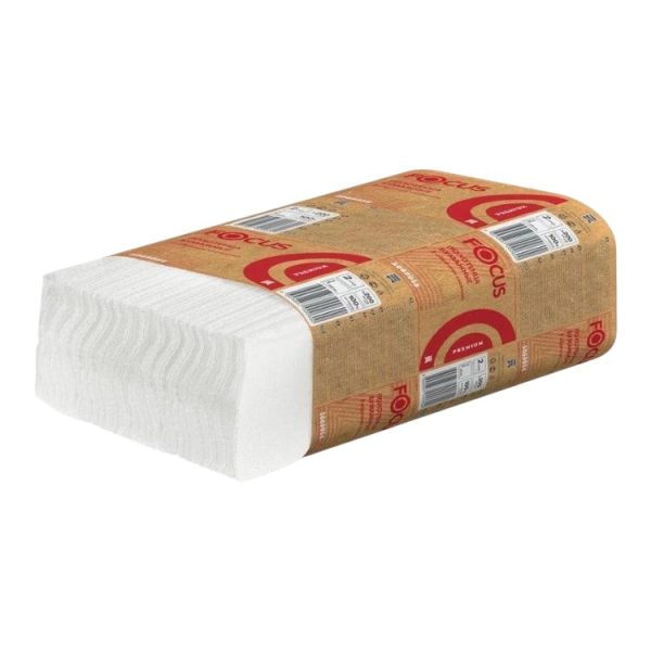 Papirni ubrusi 2-sl Z presavijeni 100 L/pak Focus Economic Premium white (5076395) beli [35 kom/pak]