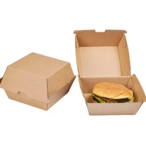 Kutija za hamburger 112x112x108mm, kraft (50 kom/pak)