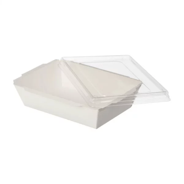 Kartonska kutija sa poklopcem Crystal Box 800 ml 207x130x45 mm bela [200 kom/pak]