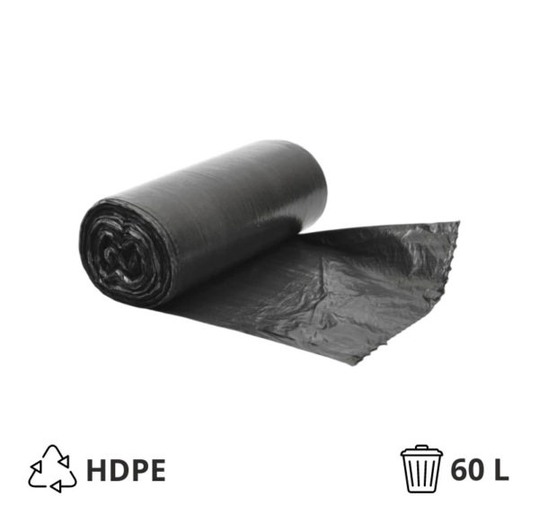 Kese za smeće 60L HDPE  (50pak/rolni) TaMbien crne
