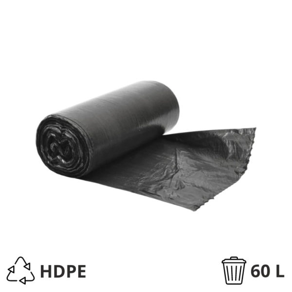Kese za smeće 60L HDPE  (50pak/rolni) TaMbien crne