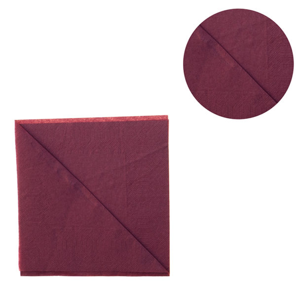 Papirne salvete 2sl 33x33cm bordo 630 l/pack