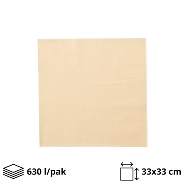 Papirne salvete 2sl 33x33cm šampanj 630 l/pack