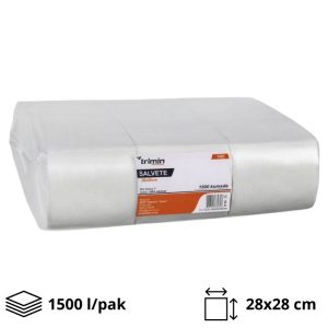Papirne salvete 1sl 28×28 cm bele 1500 l/pak
