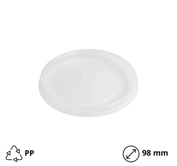 Poklopac PP za papirnu posudu od 450ml d=98mm [600 kom/pak]