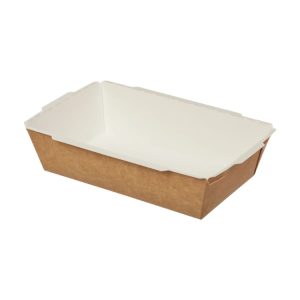 Papirna posuda bez poklopca 750 ml 150x100x45 mm kraft [400 kom/pak]