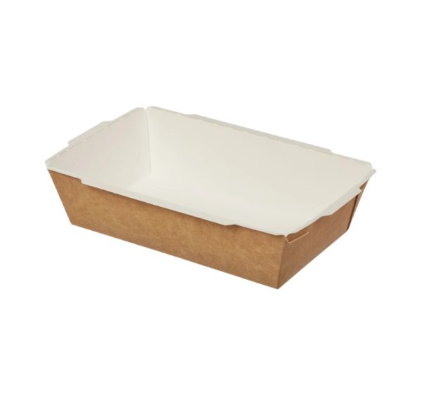 Papirna posuda bez poklopca 750 ml 150x100x45 mm kraft [400 kom/pak]