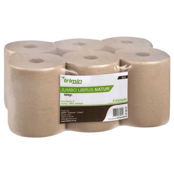 Papirni ubrusi v roli 2 sl 115 m Natur [6 kom/pak]