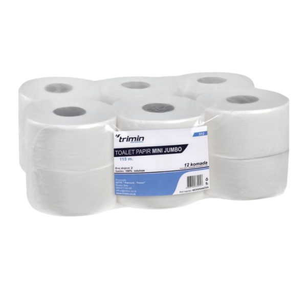 Toaletni papir  v roli 2 sl 115 m bele [12 kom/pak]
