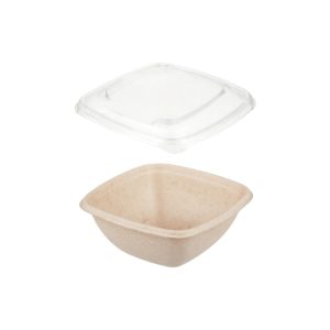 Posuda TF Sabert 375 ml 130x130x50 mm kraft za poklopcem, 500 kom