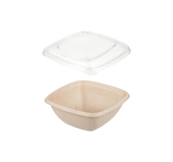 Posuda TF Sabert 375 ml 130x130x50 mm kraft za poklopcem, 500 kom