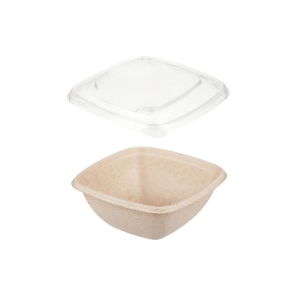 Posuda TF Sabert 375 ml 130x130x50 mm kraft za poklopcem, 500 kom