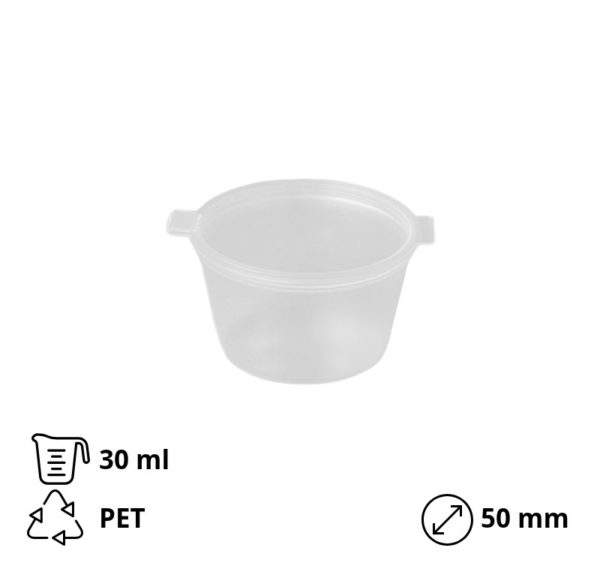 Posuda za sos sa poklopcem PP 30 ml [1000 kom/pak]