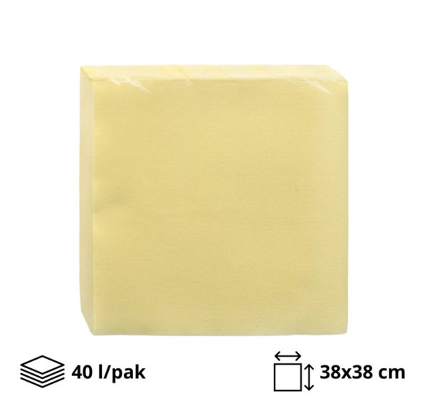 Papirne salvete 2sl 38x38cm šampanj 40 l/pak
