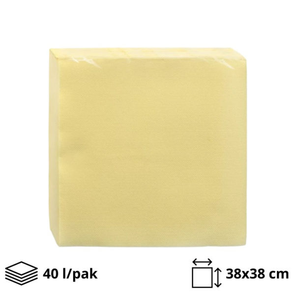Papirne salvete 2sl 38x38cm šampanj 40 l/pak