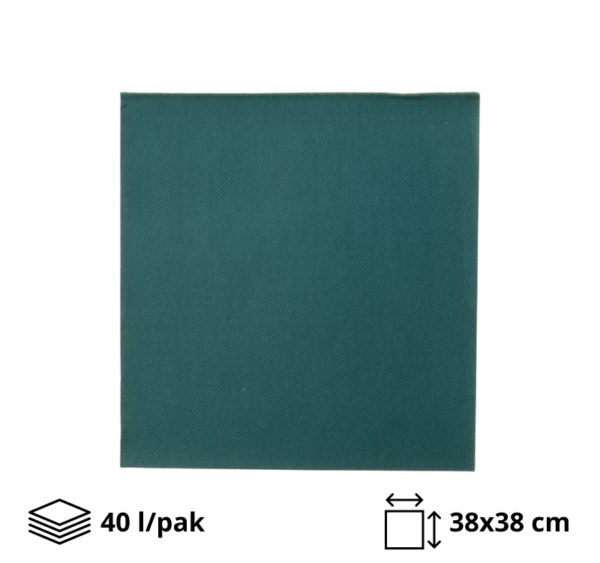 Papirne salvete 2sl 38x38cm zelene 40 l/pak