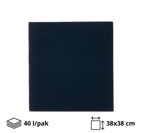 Papirne salvete 38×38 cm 2-sl crne 40 kom/pak