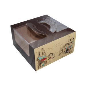 Kutija za tortu sa prozorom, sa ručkom 1 kg 230х220х120 mm Randevu [3 kom/pak]