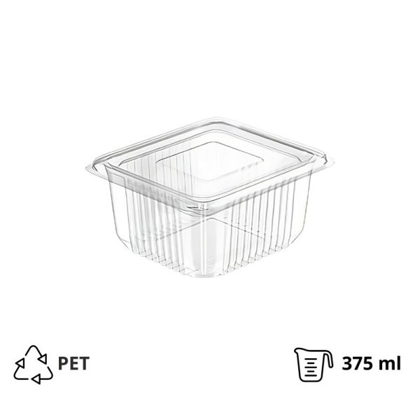 Kontejner  PET 375ml sa ravnim poklopcem [100 kom/pak]