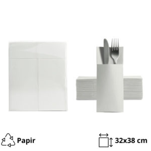 Salveta za pribor 32×38 cm bela 50 kom/pack