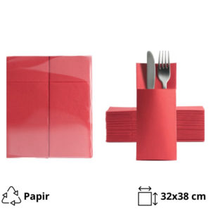 Salveta za pribor 32x38cm crvena 50 kom/pack [5 kom/pak]