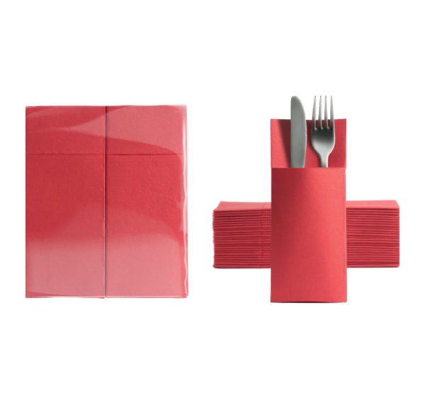 Salveta za pribor 32x38cm crvena 50 kom/pack [5 kom/pak]