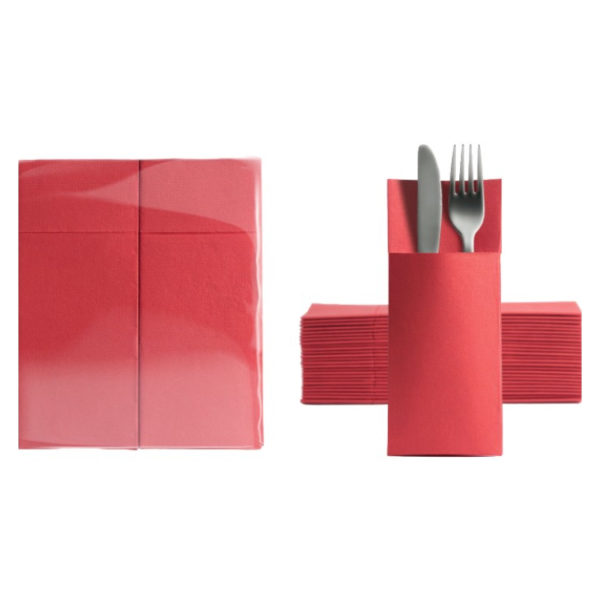 Salveta za pribor 32x38cm crvena 50 kom/pack [5 kom/pak]