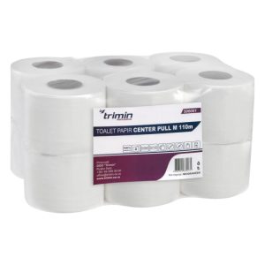 Toaletni papir 2 sl 110 m 12 rol/pak bele