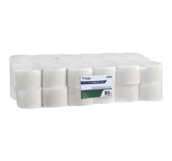 Toaletni papir 2 sl 100 m 36 rol/pak bele