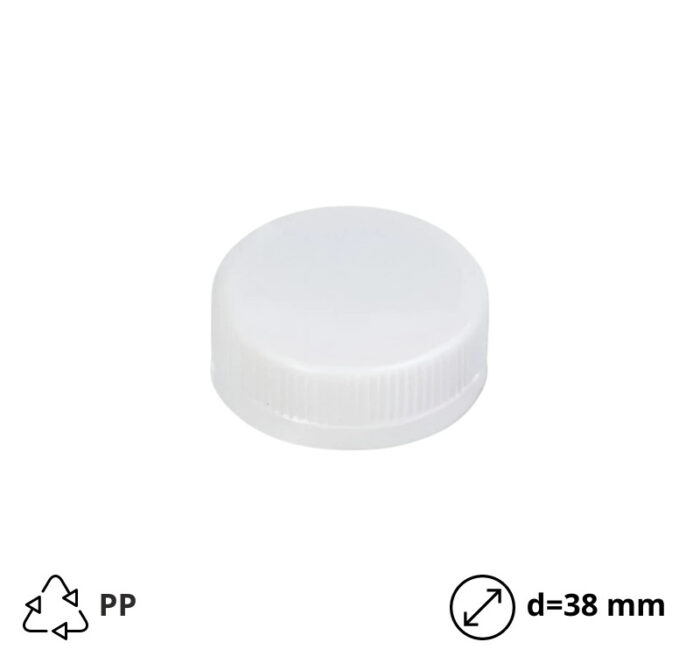 Poklopac za bocu PET d=38 mm bela [100 kom/pak]