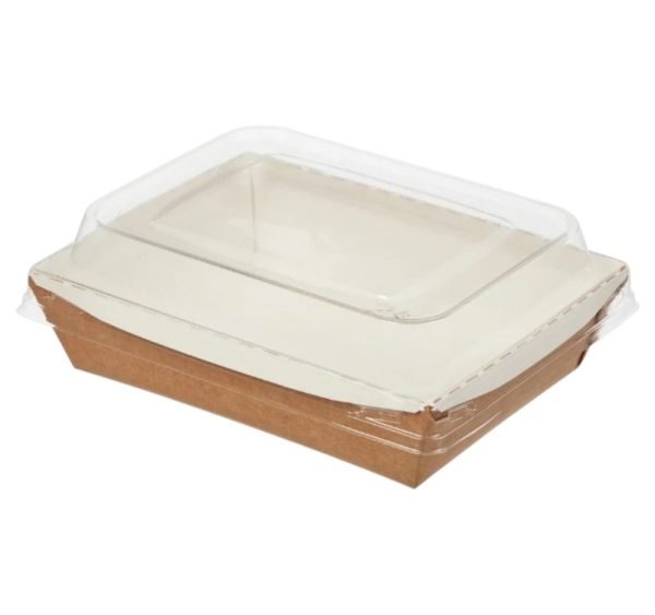 Kartonska kutija sa kupola poklopcem Crystal Box 800 ml 207x130x70 mm kraft [50 kom/pak]