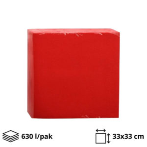 Papirne salvete 2sl 33x33cm crvene 630 l/pack