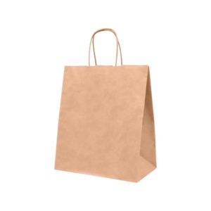 Papirna kesa sa uvijenim ručkama 240x140x280 mm kraft 80g [75 kom/pak]