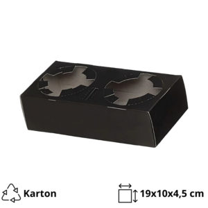 Držač za 2 čaše 19x10x4.5 cm crna [50 kom/pak]
