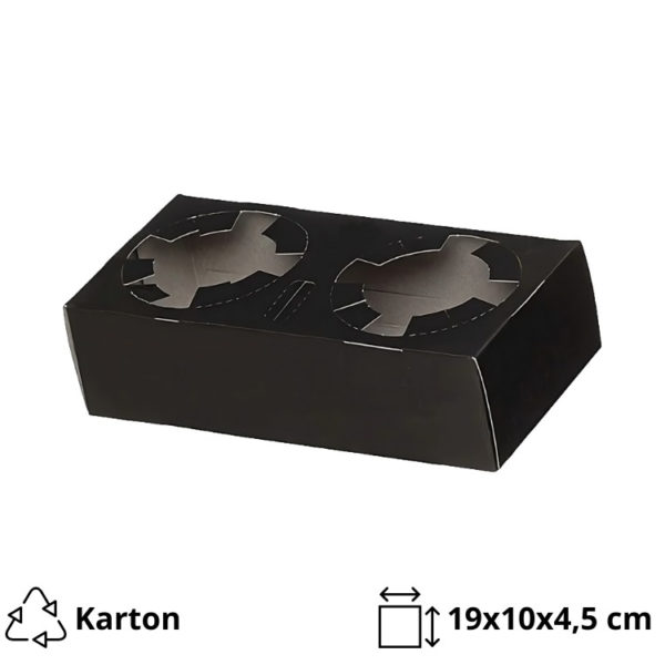 Držač za 2 čaše 19x10x4.5 cm crna [50 kom/pak]